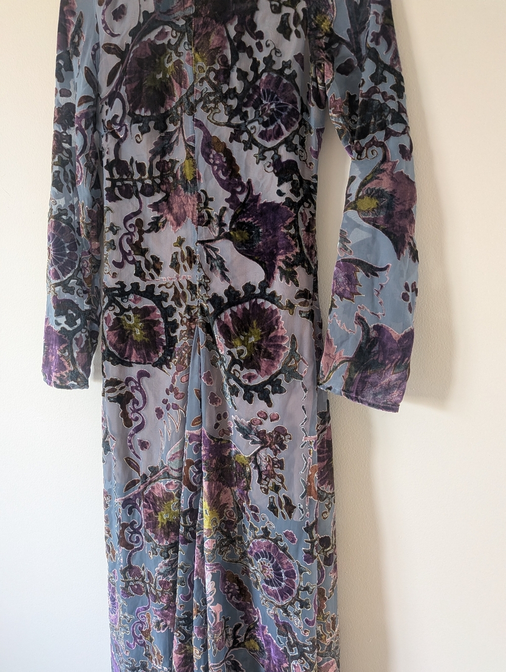 Free People Bali Painterly Paisley Velvet Maxi Dress - Picture 5 of 14